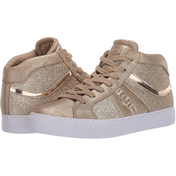New G by GUESS Gettie Gold Multi Texture Sneakers - Picture 2 of 11